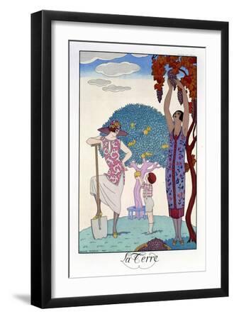 The Earth, 1925 - Black Framed Art Print Wall Art, 12x18