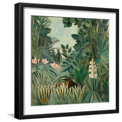 The Equatorial Jungle, 1909 - Black Framed Art Print Wall Art, 16x16 The Equatorial Jungle, 1909 - Black Framed Art Print Wall Art, 16x16