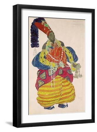 The Great Eunuch, Costume Design for Diaghilev's Production of the Ballet "Scheherazade," 1910 - Black Framed Art Print Wall Art, 12x18