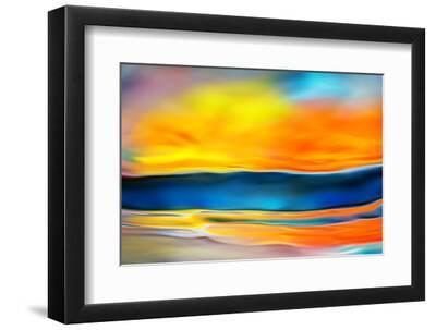 The River - Black Framed Art Print Wall Art, 12x8