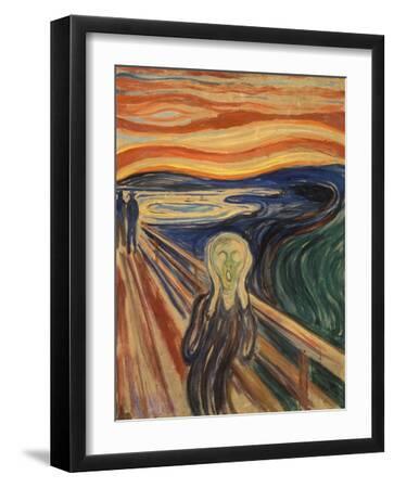 The Scream - Black Framed Art Print Wall Art, 12x16