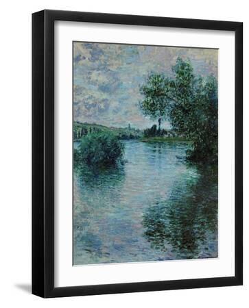 The Seine Near Vetheuil, 1879 - Black Framed Art Print Wall Art, 12x16