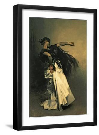 The Spanish Dancer, Study for 'El Jaleo' - Black Framed Art Print Wall Art, 12x18