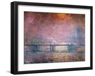The Thames at Charing Cross, 1903 - Black Framed Art Print Wall Art, 16x12