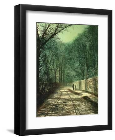 Tree Shadows on the Park Wall, Roundhay, Leeds, 1872 - Black Framed Art Print Wall Art, 9x12