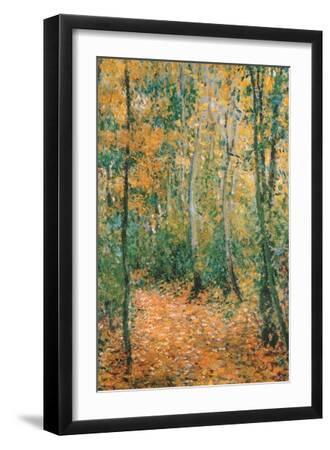 Wood Lane - Black Framed Art Print Wall Art, 12x18