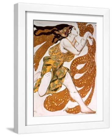 Bacchante, Costume Design for a Ballets Russes Production of Tcherepnin's Narcisse, 1911 - White Framed Art Print Wall Art, 12x16