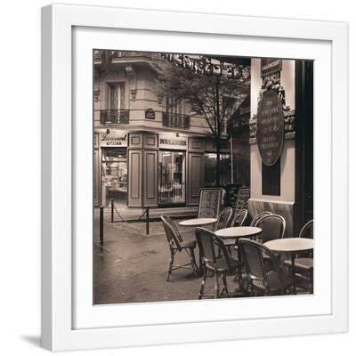 Café, Montmartre - White Framed Art Print Wall Art, 16x16 Café, Montmartre - White Framed Art Print Wall Art, 16x16