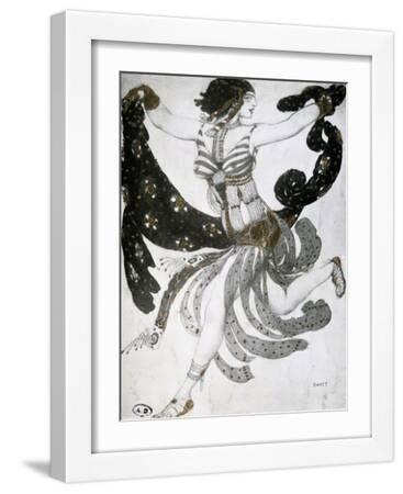 Cleopatra, Ballet Costume Design, 1909 - White Framed Art Print Wall Art, 12x16 Cleopatra, Ballet Costume Design, 1909 - White Framed Art Print Wall Art, 12x16