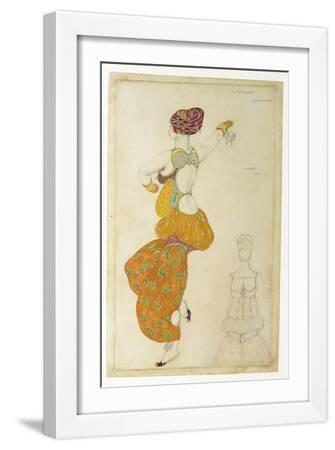 Costume Design for One of the Three Odalisques for 'Scheherazade', 1910 - White Framed Art Print Wall Art, 12x18 Costume Design for One of the Three Odalisques for 'Scheherazade', 1910 - White Framed Art Print Wall Art, 12x18