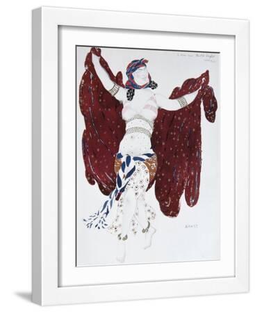 Costume Design for the Ballet Cléopatre, 1909 - White Framed Art Print Wall Art, 12x16 Costume Design for the Ballet Cléopatre, 1909 - White Framed Art Print Wall Art, 12x16