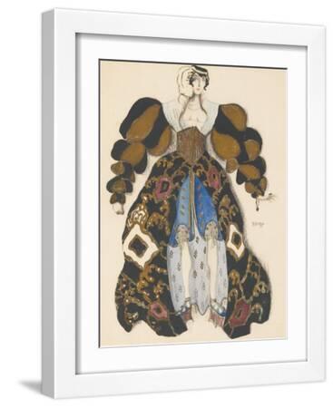 Costume Design for the Ballet La Légende De Joseph - White Framed Art Print Wall Art, 12x16 Costume Design for the Ballet La Légende De Joseph - White Framed Art Print Wall Art, 12x16