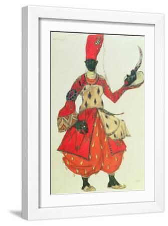 Eunuch Costume from 'Scheherazade' by Rimsky-Korsakov (Design) - White Framed Art Print Wall Art, 12x18 Eunuch Costume from 'Scheherazade' by Rimsky-Korsakov (Design) - White Framed Art Print Wall Art, 12x18