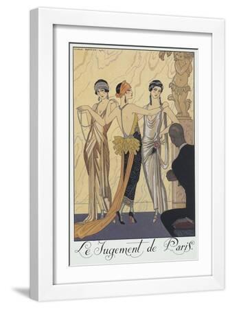 Falbalas Et Fanfreluches, Almanac for 1924,The Judgment of Paris - White Framed Art Print Wall Art, 12x18 Falbalas Et Fanfreluches, Almanac for 1924,The Judgment of Paris - White Framed Art Print Wall Art, 12x18