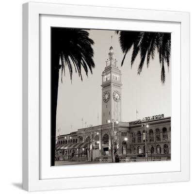Ferry Building #3 - White Framed Art Print Wall Art, 16x16 Ferry Building #3 - White Framed Art Print Wall Art, 16x16
