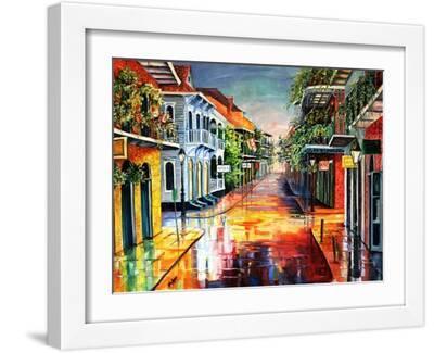 French Quarter Summer Day - White Framed Art Print Wall Art, 16x12 French Quarter Summer Day - White Framed Art Print Wall Art, 16x12