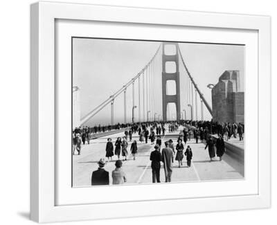 Golden Gate Opening, San Francisco, California, c.1937 - White Framed Art Print Wall Art, 16x12 Golden Gate Opening, San Francisco, California, c.1937 - White Framed Art Print Wall Art, 16x12