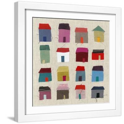 Houses - White Framed Art Print Wall Art, 16x16 Houses - White Framed Art Print Wall Art, 16x16
