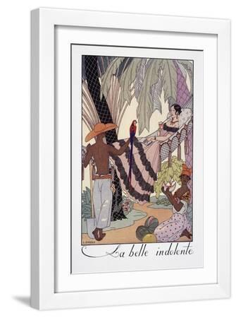 La Belle Indolente - White Framed Art Print Wall Art, 12x18 La Belle Indolente - White Framed Art Print Wall Art, 12x18