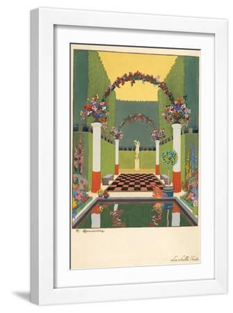 La Salle Verte, Pub. Paris 1919 - White Framed Art Print Wall Art, 12x18 La Salle Verte, Pub. Paris 1919 - White Framed Art Print Wall Art, 12x18