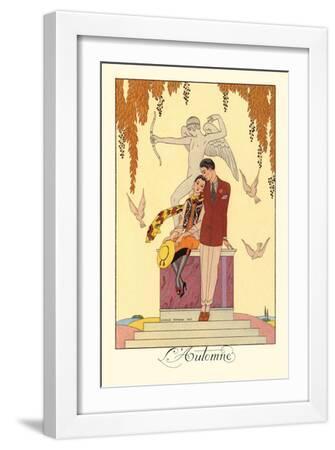 L'Automne - White Framed Art Print Wall Art, 12x18 L'Automne - White Framed Art Print Wall Art, 12x18