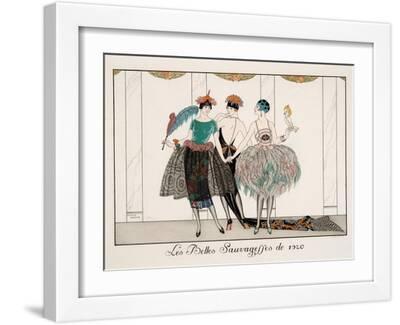 Les Belles Sauvagesses De 1920 - White Framed Art Print Wall Art, 16x12 Les Belles Sauvagesses De 1920 - White Framed Art Print Wall Art, 16x12