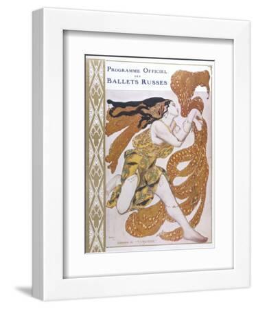 Narcisse Cover for the Offical Programme of Narcisse - White Framed Art Print Wall Art, 9x12