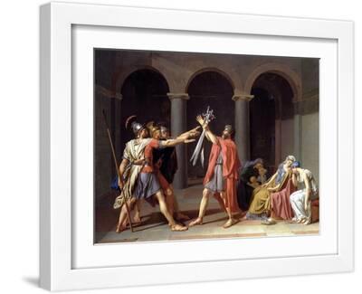 Oath of the Horatii - White Framed Art Print Wall Art, 16x12 Oath of the Horatii - White Framed Art Print Wall Art, 16x12