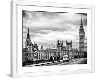 Palace of Westminster and Big Ben - Westminster Bridge - London - England - United Kingdom - White Framed Art Print Wall Art, 24x18 Palace of Westminster and Big Ben - Westminster Bridge - London - England - United Kingdom - White Framed Art Print Wall Art, 24x18
