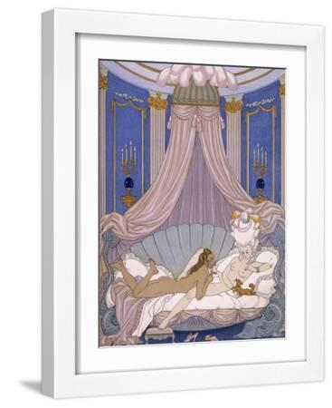 Scene from 'Les Liaisons Dangereuses' by Pierre Chodlerlos De Laclos - White Framed Art Print Wall Art, 12x16