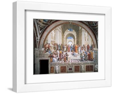 School of Athens - White Framed Art Print Wall Art, 12x9 School of Athens - White Framed Art Print Wall Art, 12x9
