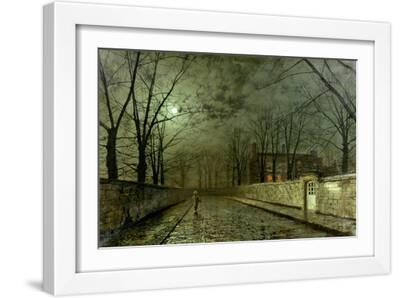 Silver Moonlight, 1880 - White Framed Art Print Wall Art, 18x12