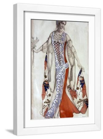 Sleeping Beauty, Ballet Costume Design, C1913 - White Framed Art Print Wall Art, 12x18 Sleeping Beauty, Ballet Costume Design, C1913 - White Framed Art Print Wall Art, 12x18
