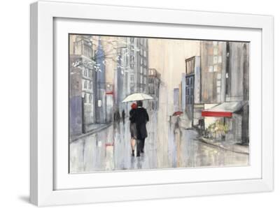 Spring Rain New York - White Framed Art Print Wall Art, 18x12 Spring Rain New York - White Framed Art Print Wall Art, 18x12