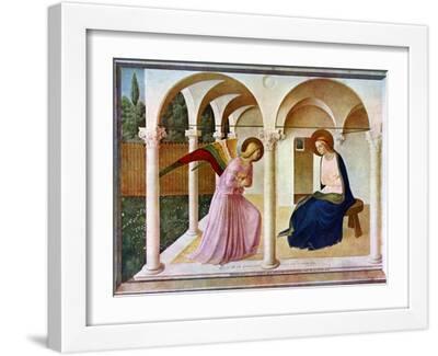 The Annunciation, C1438-1445, (C1900-192) - White Framed Art Print Wall Art, 16x12